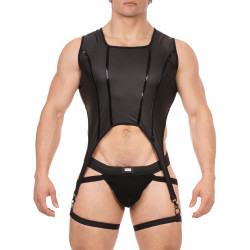 Barcode Berlin Bustier Porte-Jarretelles Milos Noir